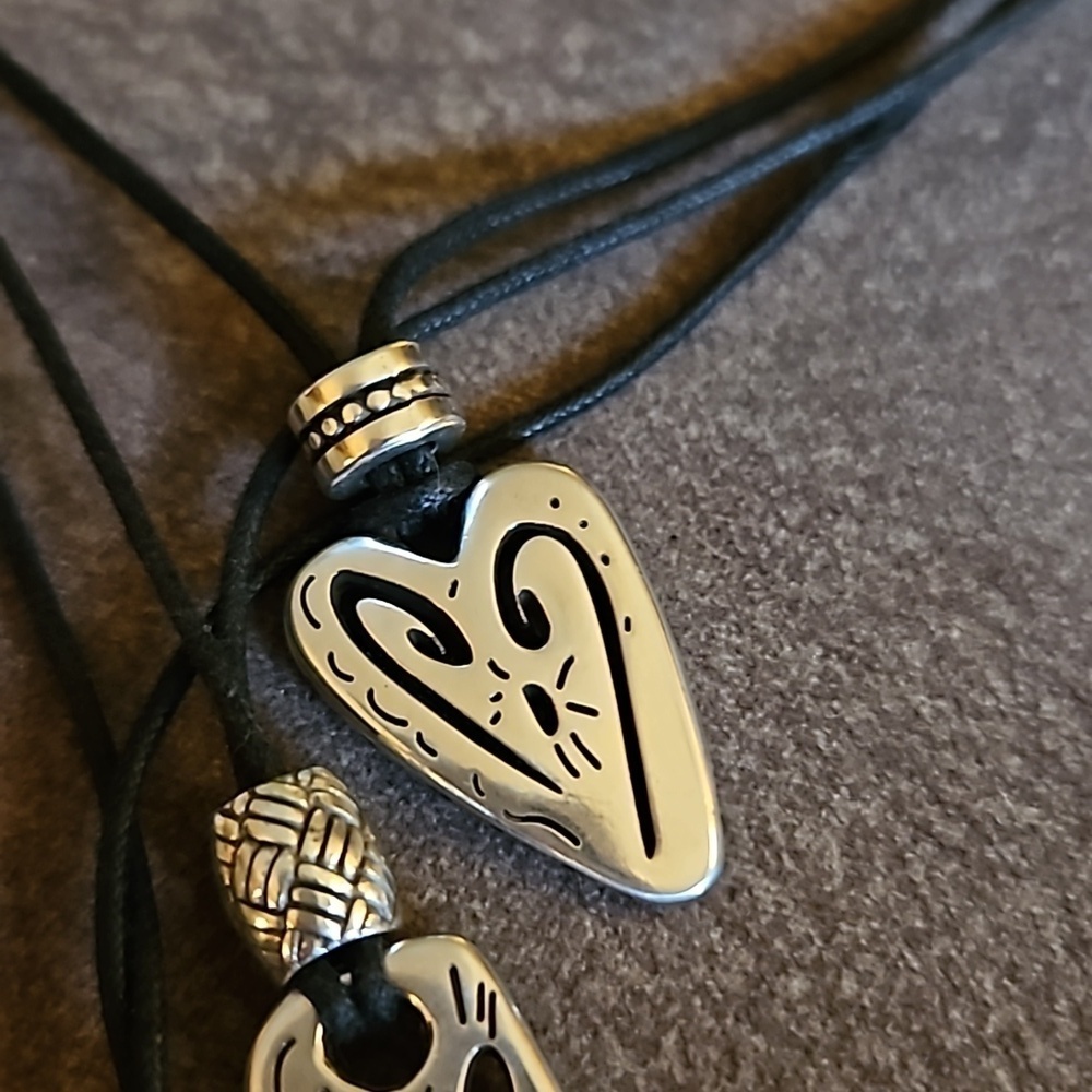 BRIGHTON Brazilian Hearts Triple Cord Sautoir Lariat Necklace - Picture 5 of 8